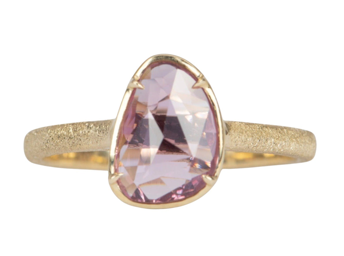 1.26ct GIA-Certified Natural Pink Sapphire Stacking Ring 14K Gold R6462 Aurora Designer