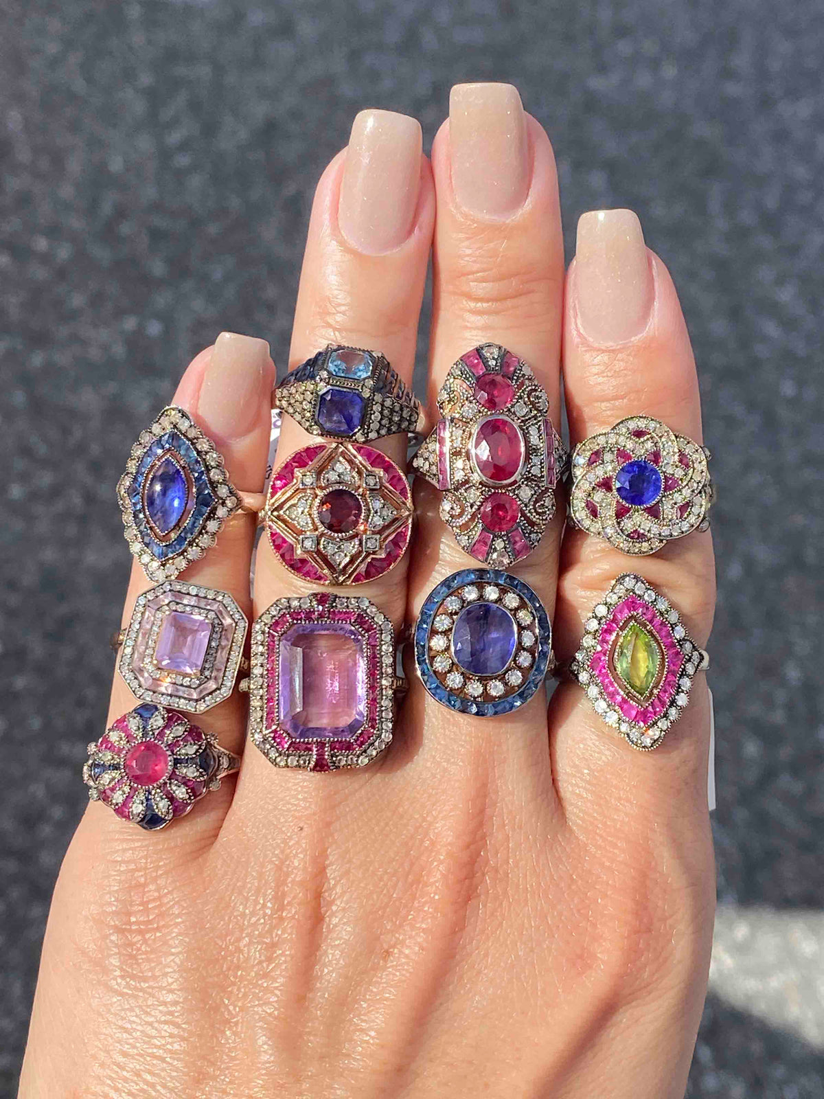 Victorian Revival Statement Dinner Rings R0000 Aurora Designer