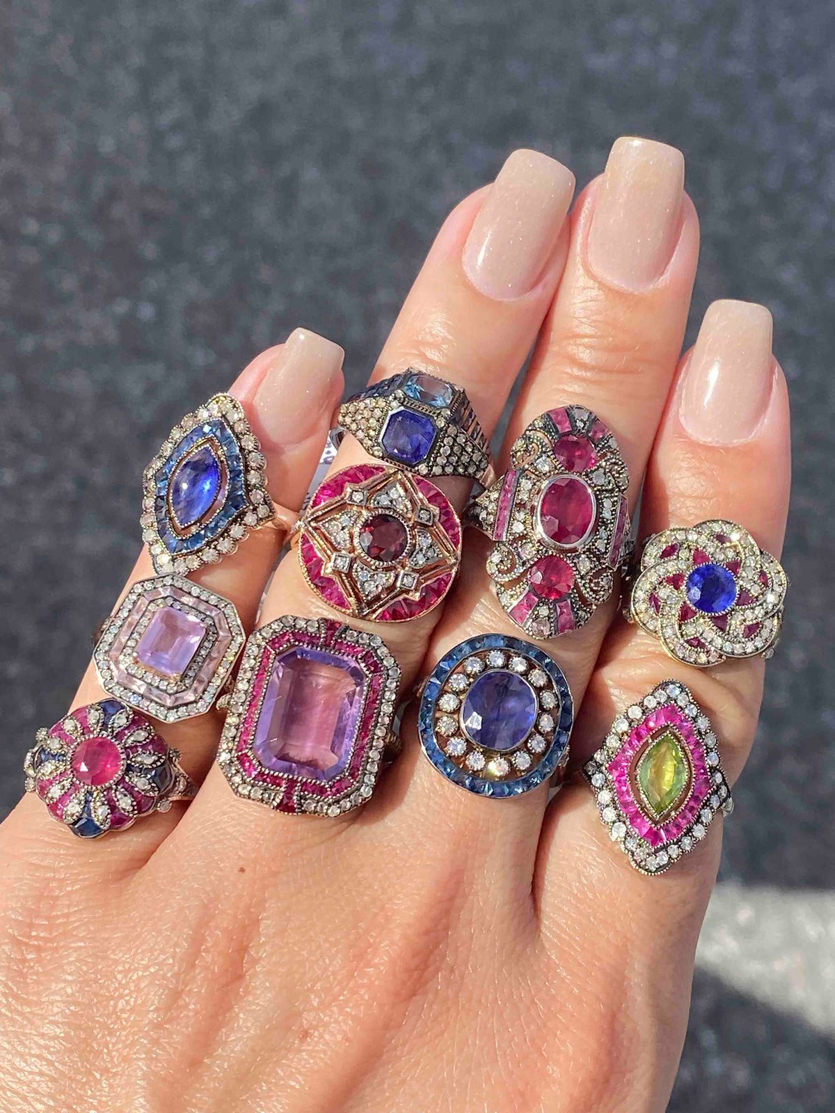 Victorian Revival Statement Dinner Rings R0000 Aurora Designer