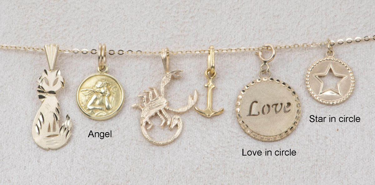 Assorted 14K Yellow Gold Charm Pendant AD2356 Aurora Designer