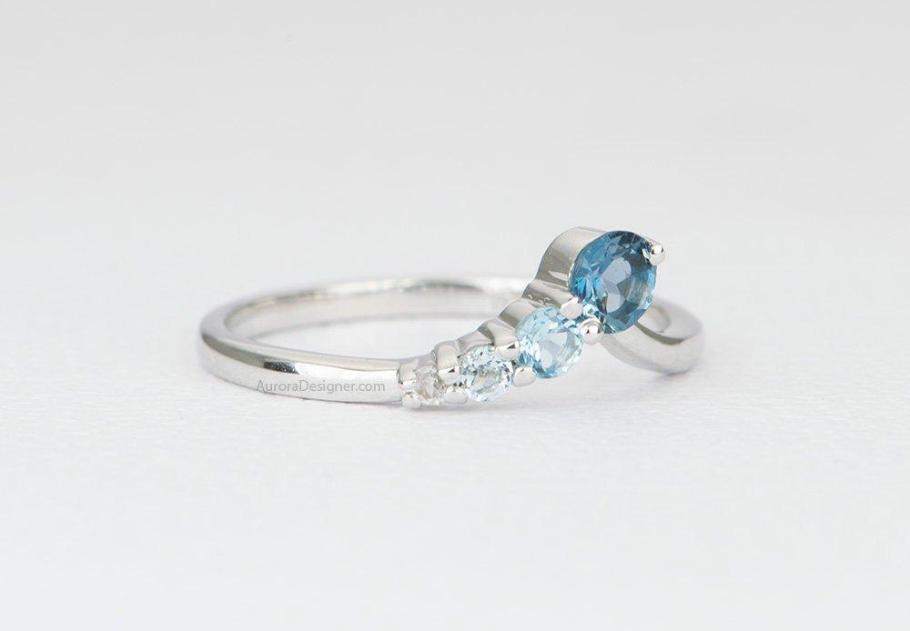 Unique blue topaz rings on sale