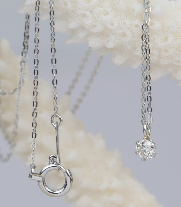 Used] Pt850 Necklace Cut Ball Chain Pt850 Platinum Silver