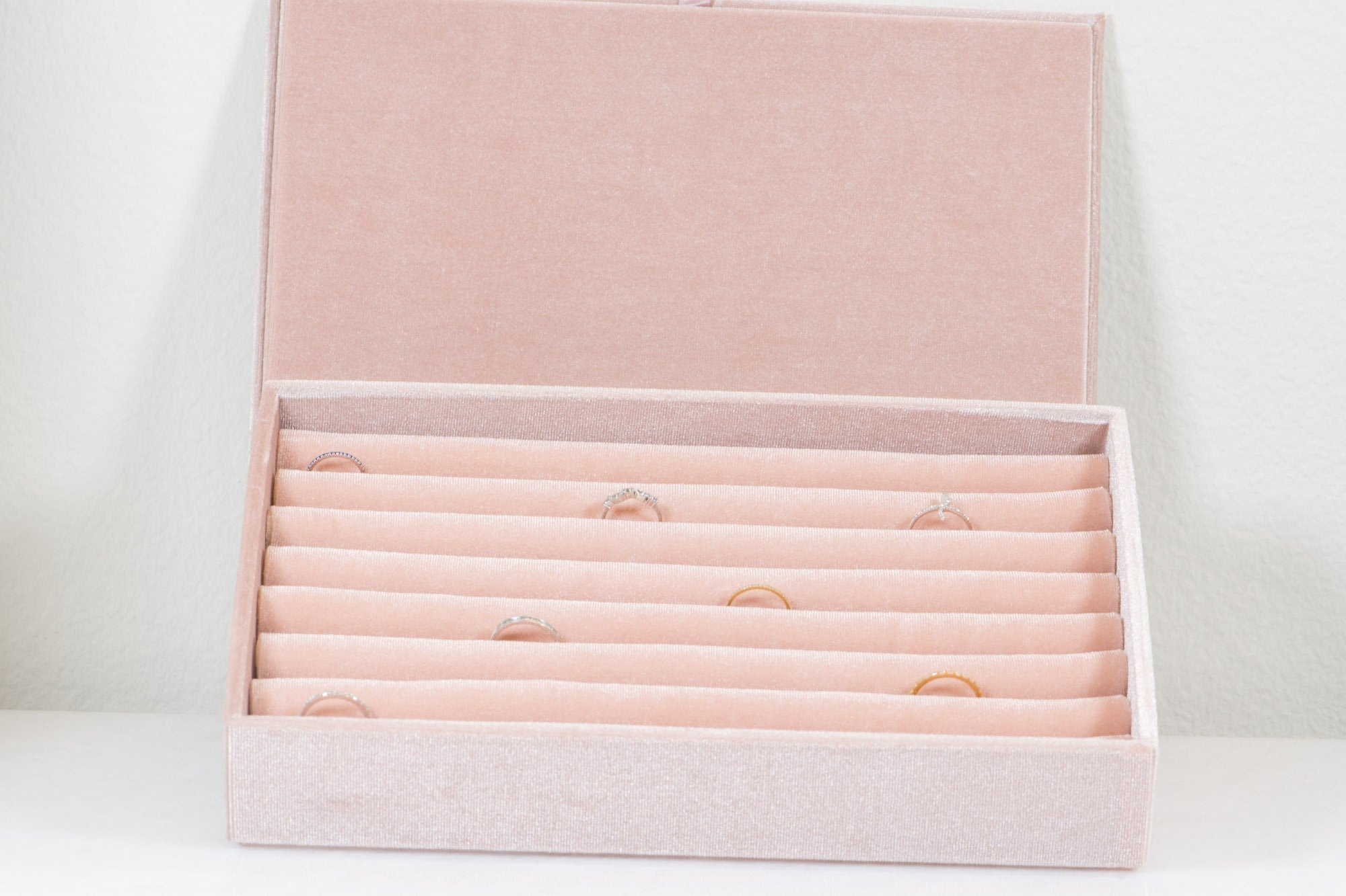 LV-2150 Pink Ivory & Ebony Flat Pill Box, Ring Holder, Jewelry Box