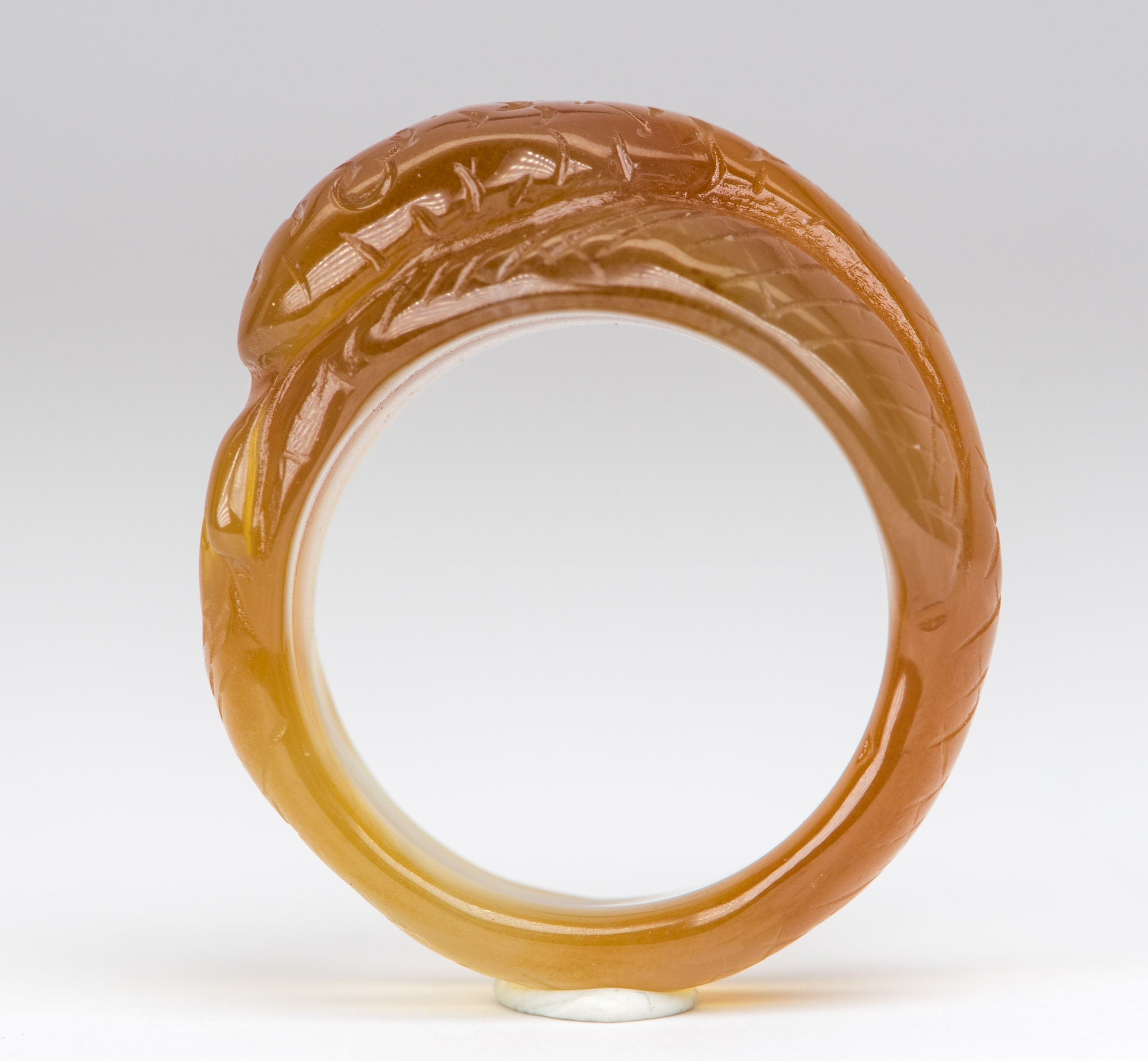 Carved agate ring sale