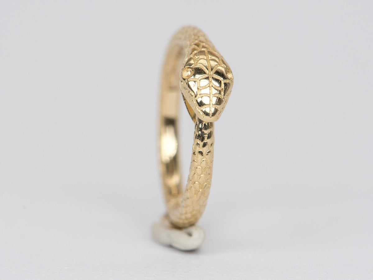 15mm Ouroboros Snake 14K Gold Pendant Charm Holder M4015v2 Aurora Designer