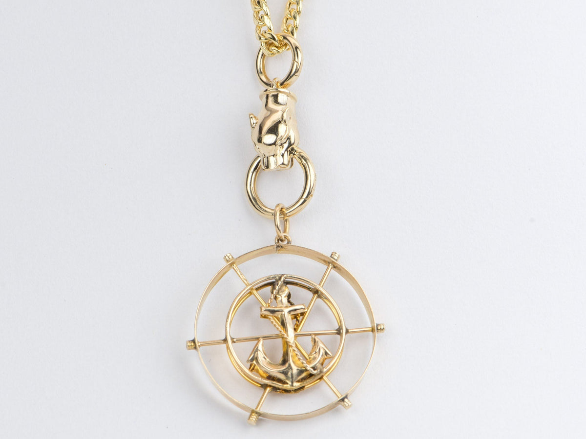 Panther Head 14K Gold Pendant Charm Holder M4019 Aurora Designer