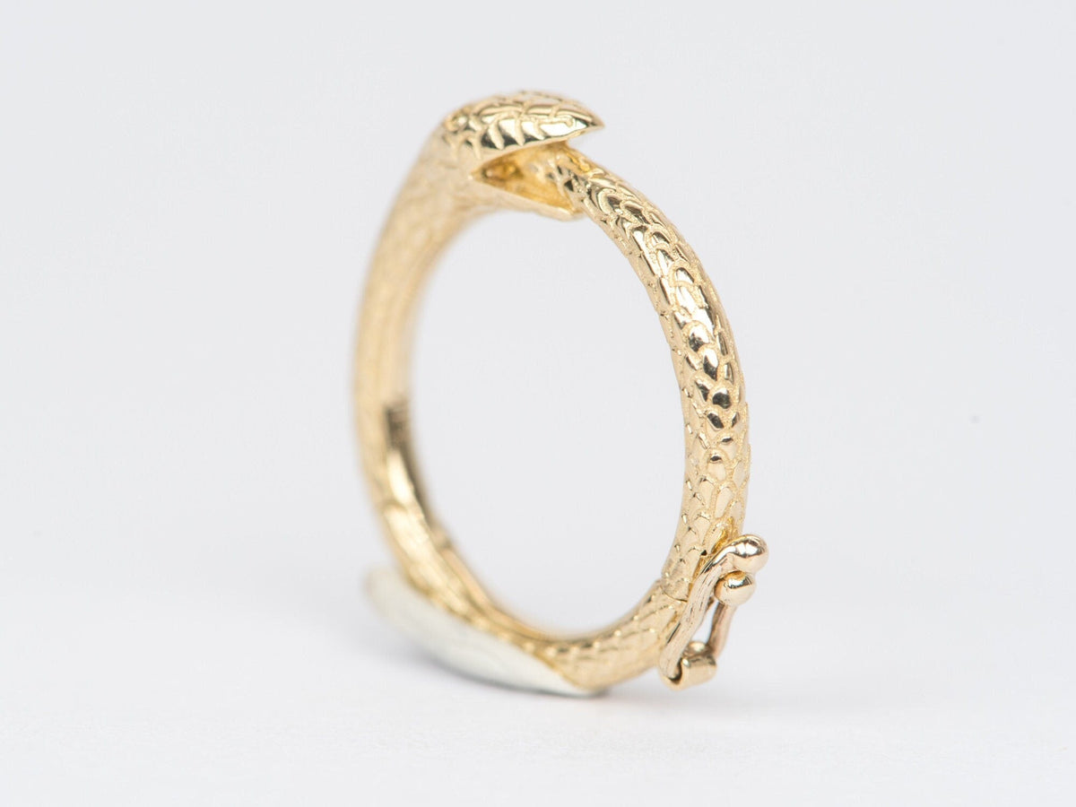 15mm Ouroboros Snake 14K Gold Pendant Charm Holder M4015v2 Aurora Designer