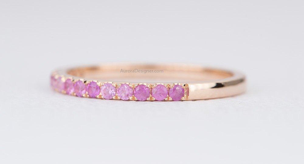 Eternity Wedding Band, Pink Gold and Diamonds - Categories Q9L95H