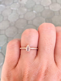 Pink Diamond Bezel Set Ring in 14K Rose Gold (only $875)