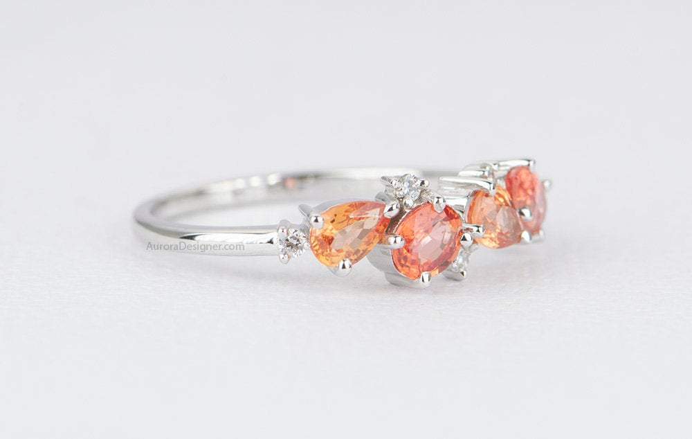 Red Orange Yellow Wedding Ring