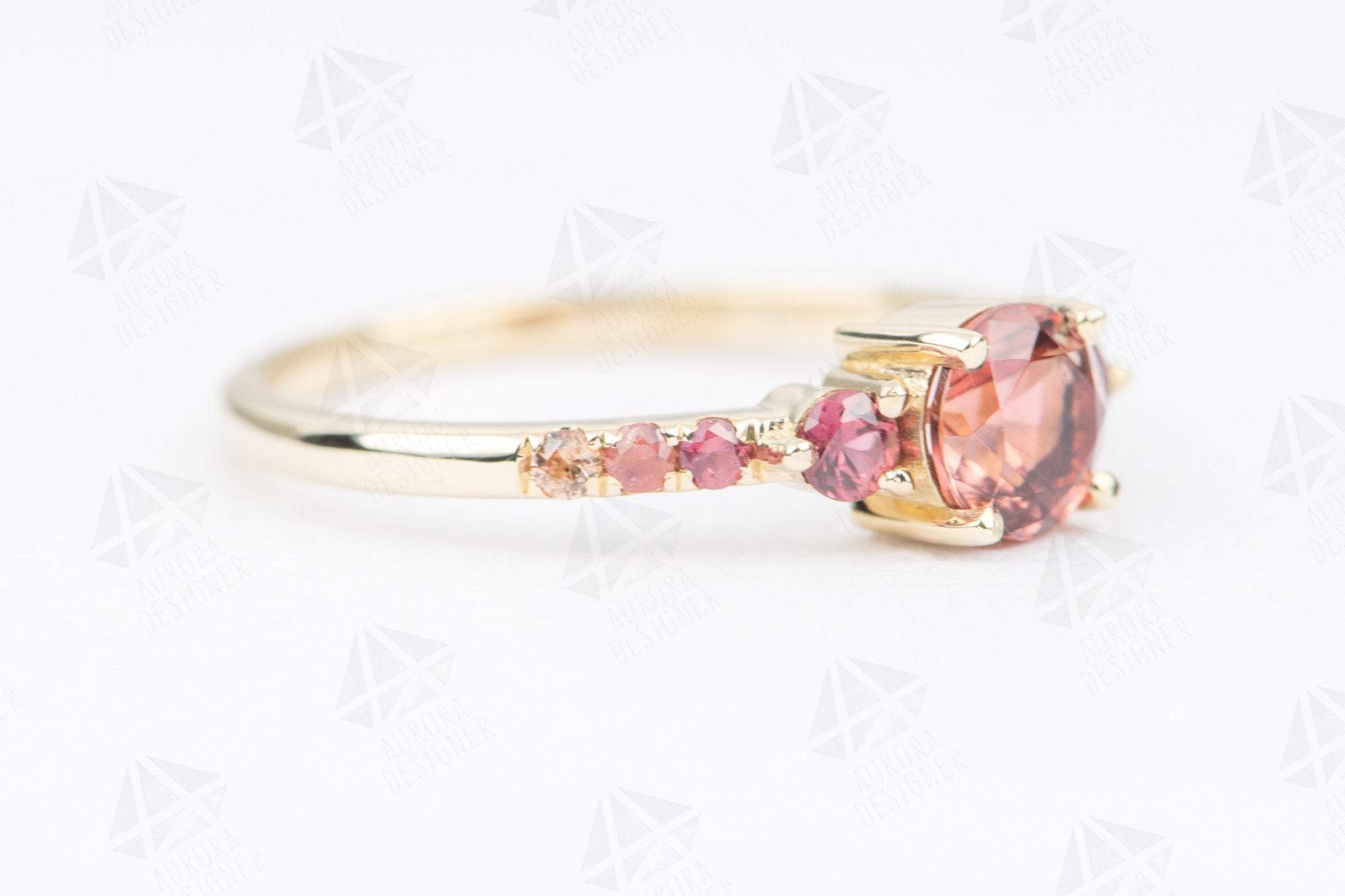 Red Orange Yellow Wedding Ring
