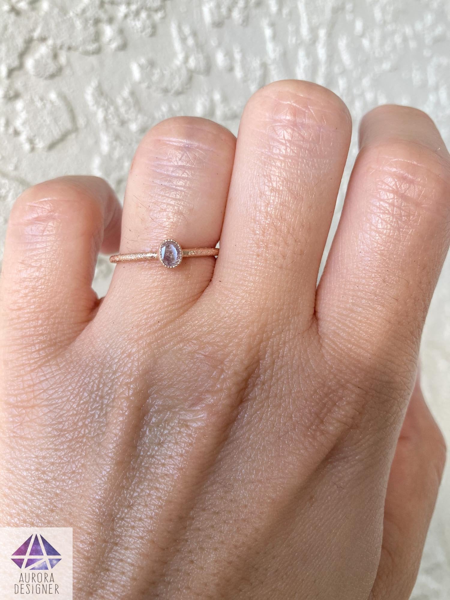 Gorgeous 14K Rose Gold and Pink Diamond (.45ct) Engagement Ring - Pink  Diamond Rings