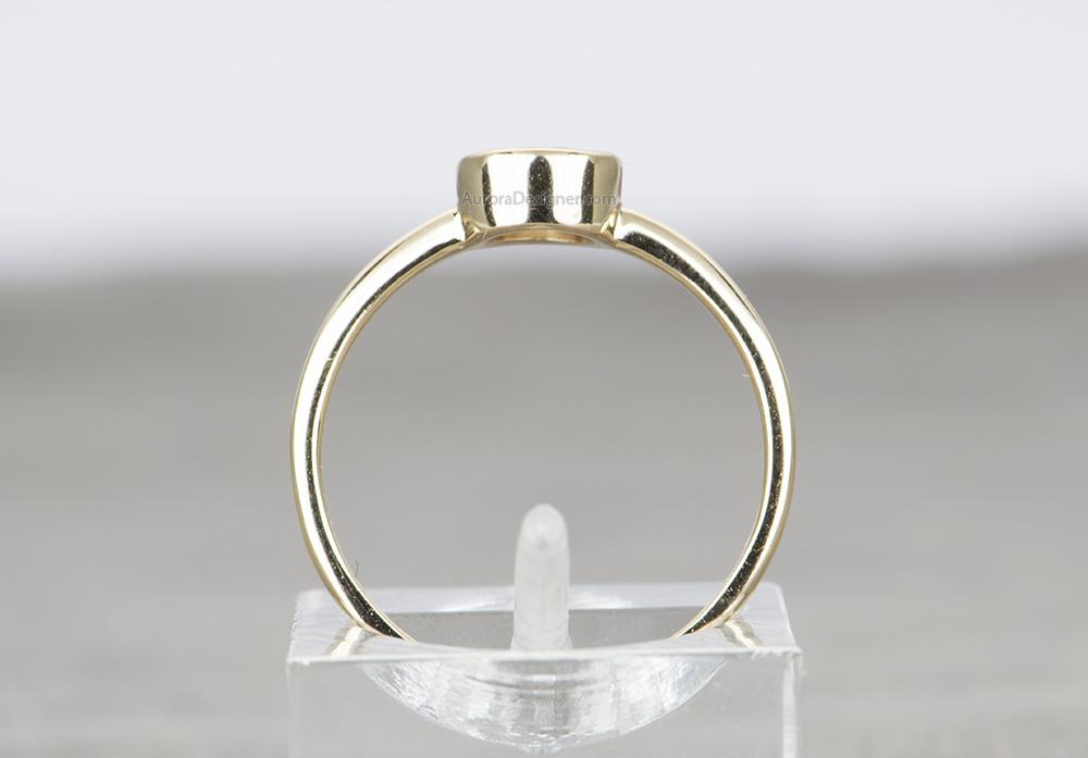 Ring Style - Bezel Set Low Profile Setting for Regular Cut or Rose Cut Center Stone AD1486C