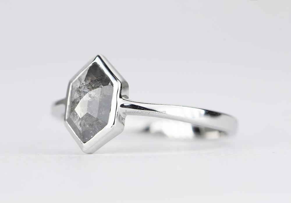 Ring Style - Bezel Set Low Profile Setting for Regular Cut or Rose Cut Center Stone AD1486C