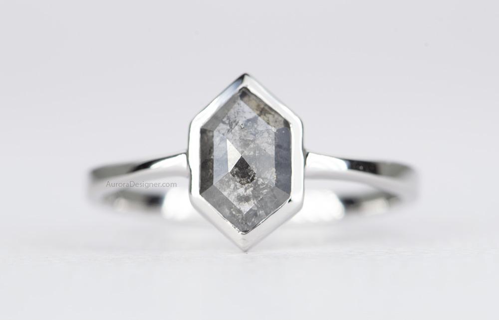 Ring Style - Bezel Set Low Profile Setting for Regular Cut or Rose Cut Center Stone AD1486C