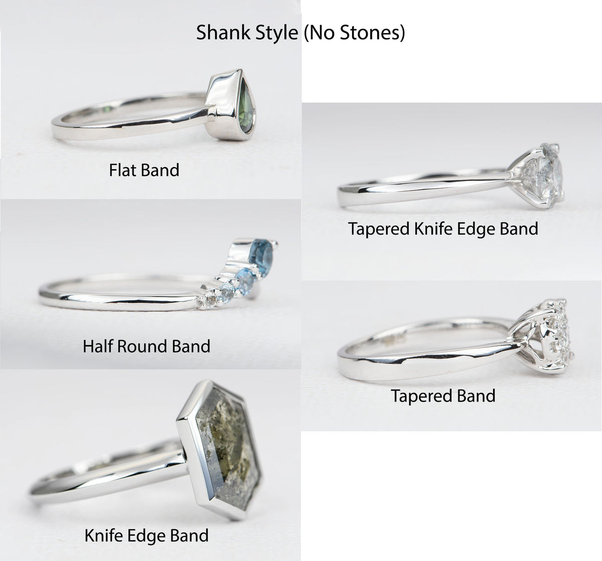 Ring Style - Bezel Set Low Profile Setting for Regular Cut or Rose Cut Center Stone AD1486C