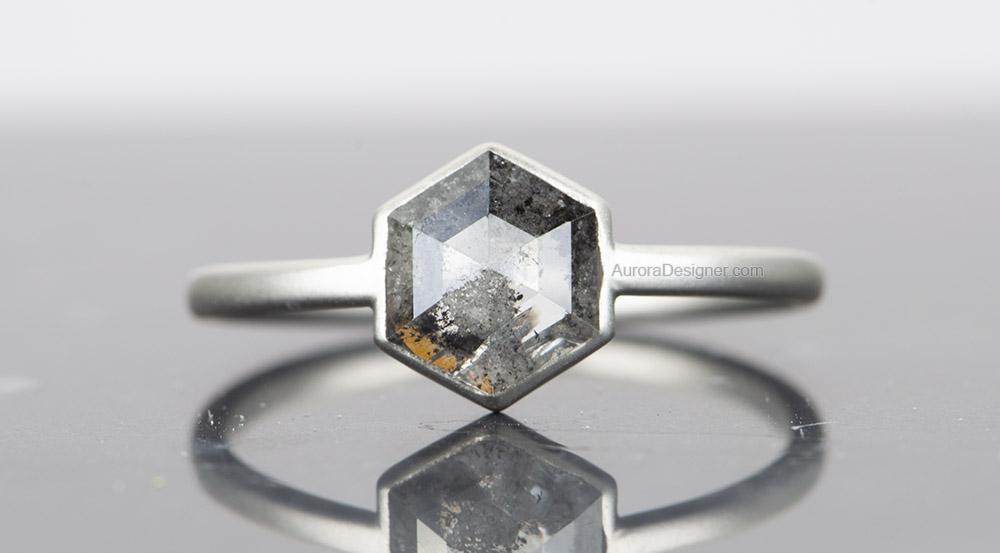 Ring Style - Bezel Set Low Profile Setting for Regular Cut or Rose Cut Center Stone AD1486C
