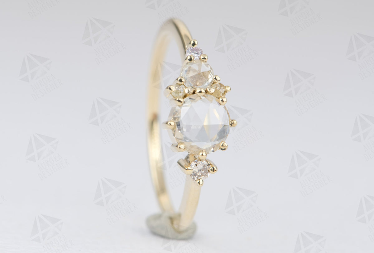 Ring Style - Cluster Ring Style with Round Center Stone AD2124C