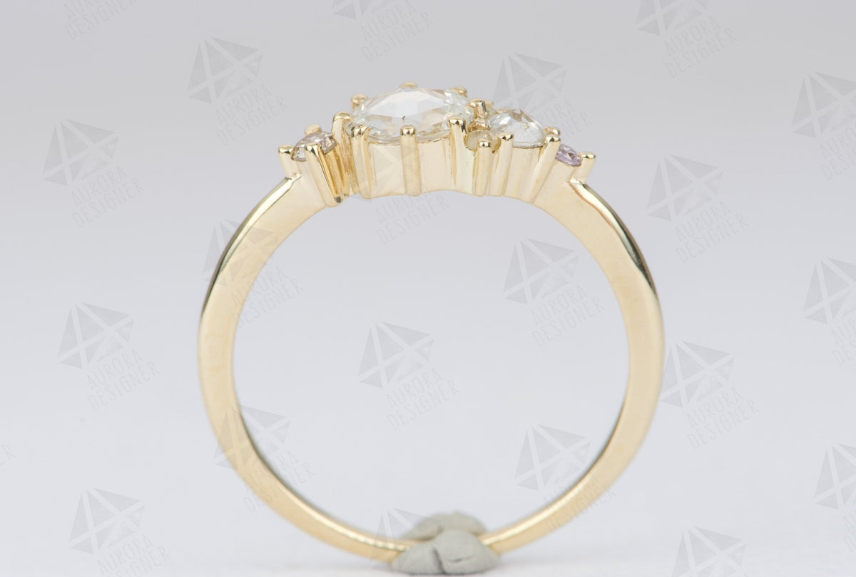 Ring Style - Cluster Ring Style with Round Center Stone AD2124C