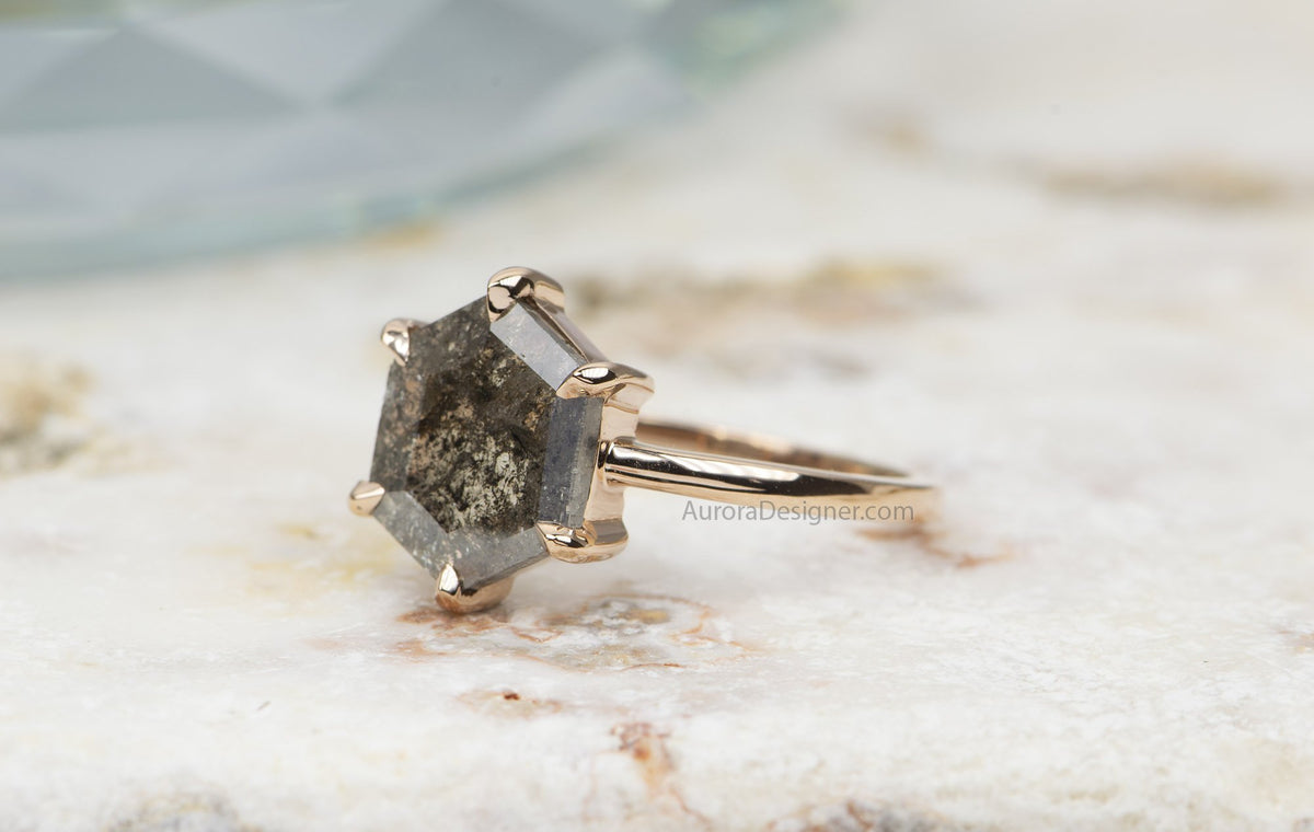 Ring Style - Prong Set Low Profile Setting for Rose Cut Center Stone AD1686C