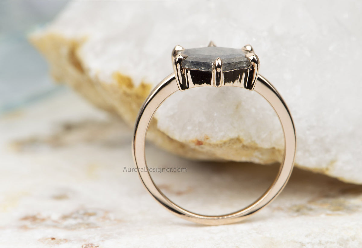 Ring Style - Prong Set Low Profile Setting for Rose Cut Center Stone AD1686C