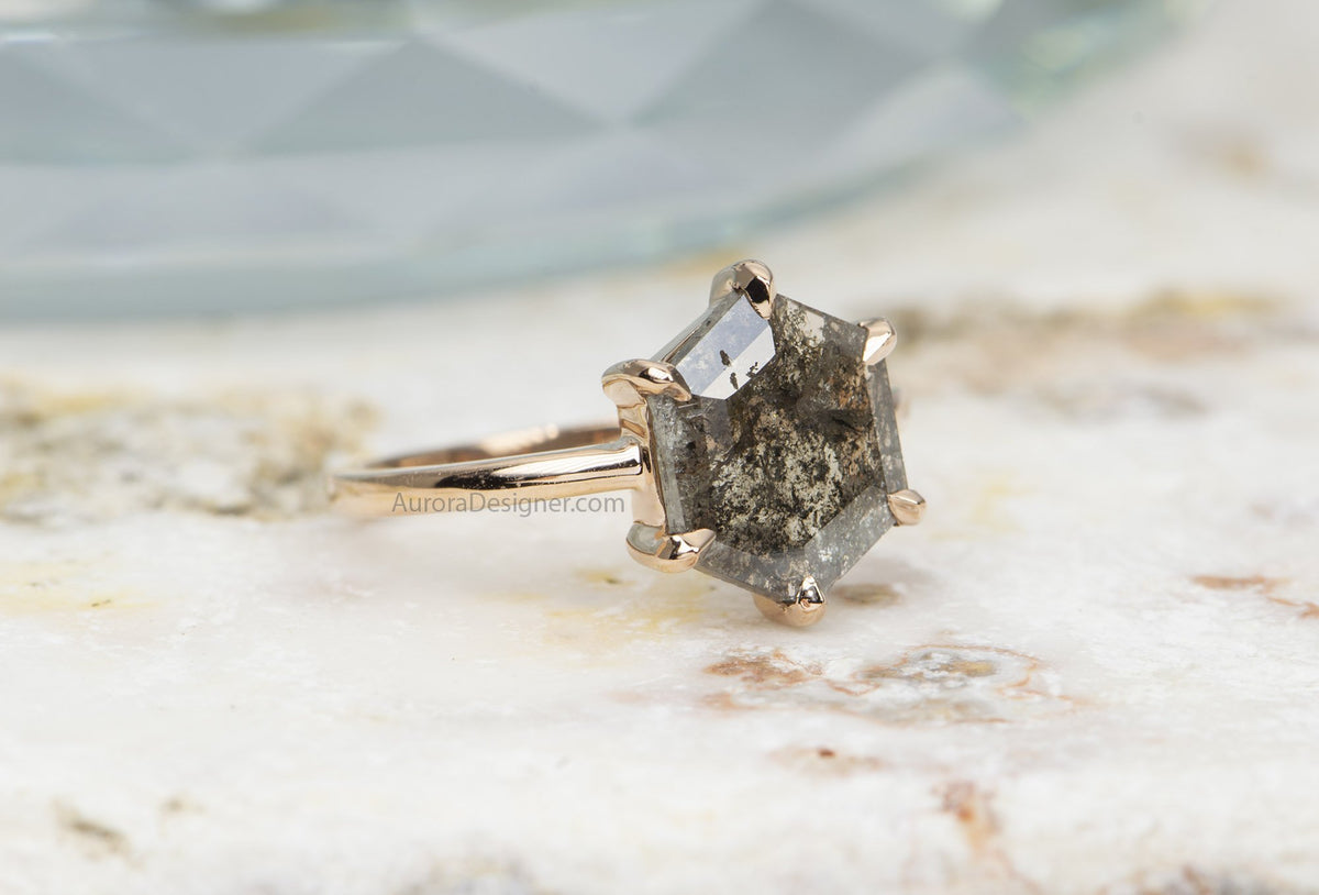 Ring Style - Prong Set Low Profile Setting for Rose Cut Center Stone AD1686C