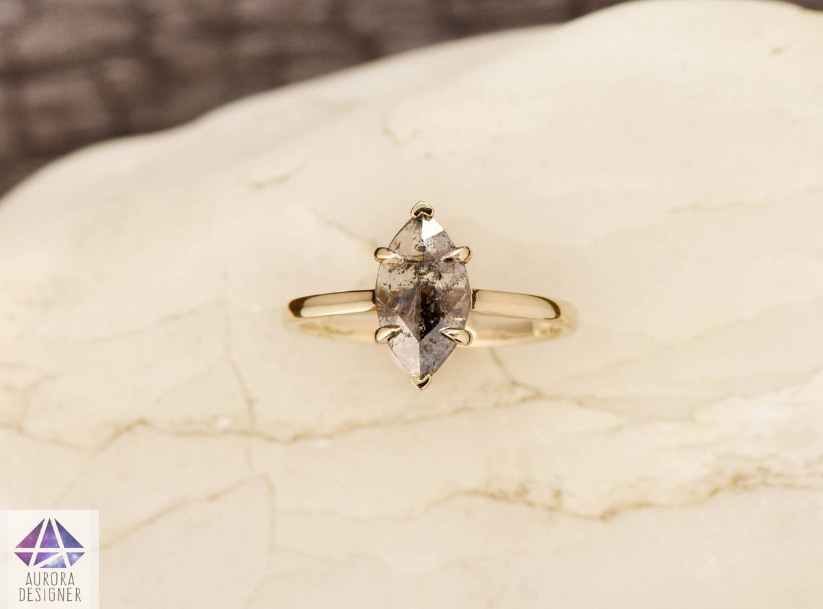 Ring Style - Prong Set Raised Setting for Rose Cut Center Stone AD1894C