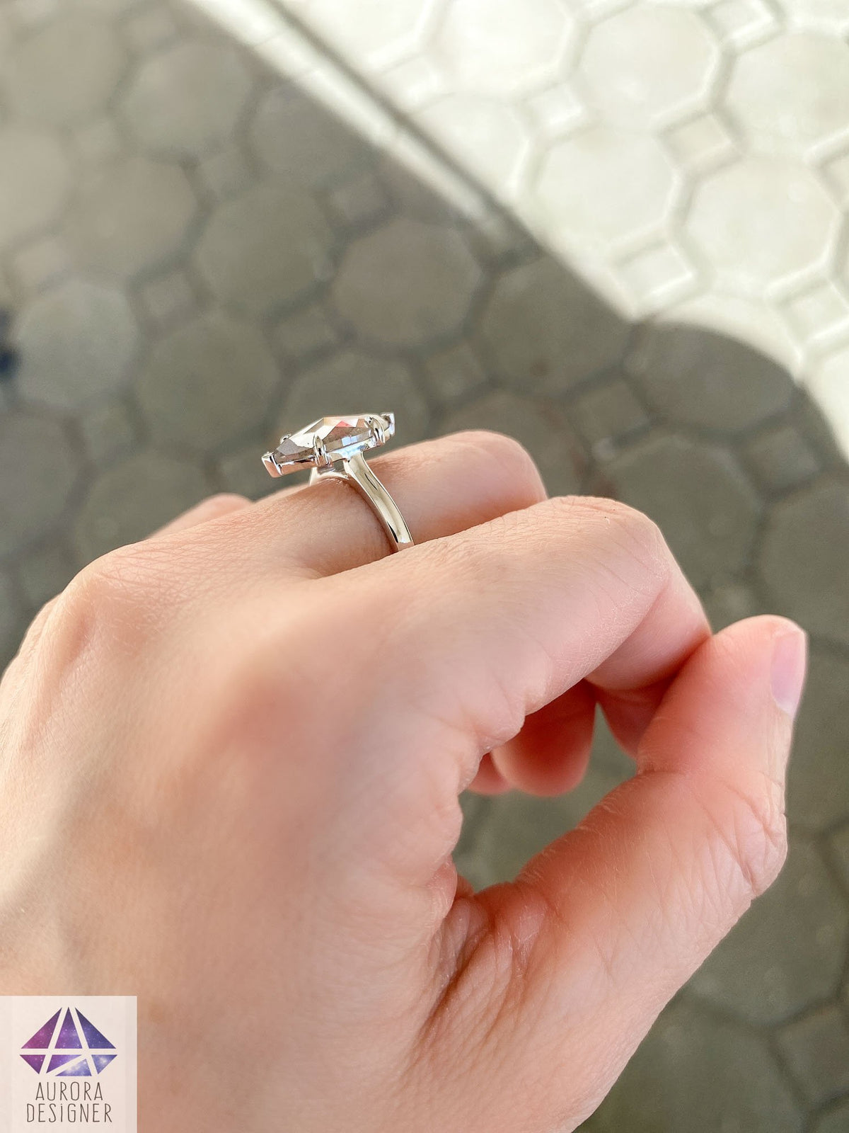 Ring Style - Prong Set Raised Setting for Rose Cut Center Stone AD1894C