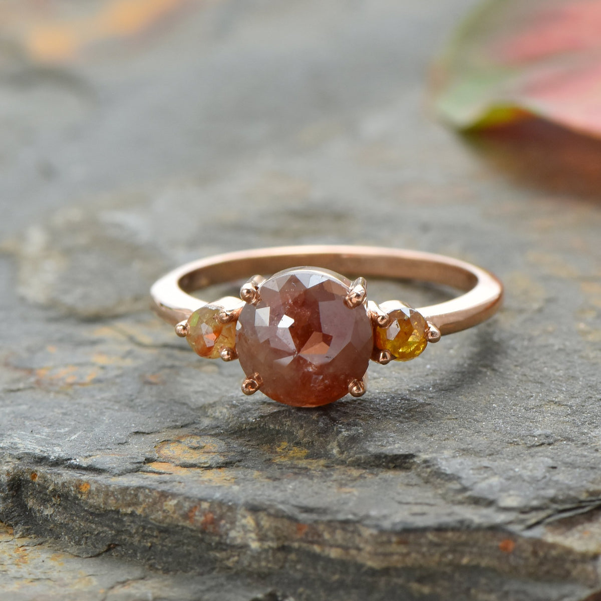 Ring Style - Three-Stone Setting for Round Oval Pear Cushion Square Shape Center Stone AD1846C