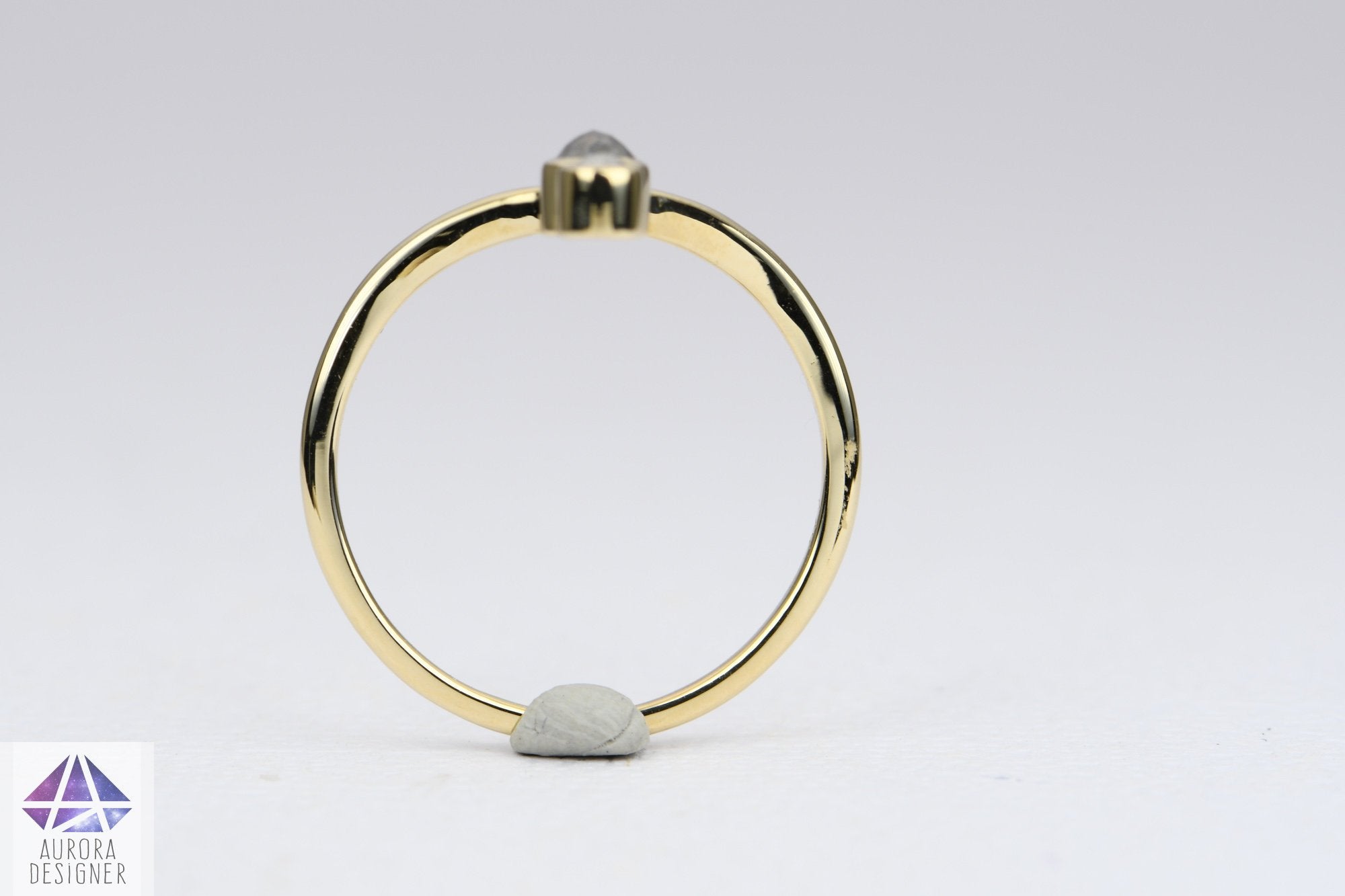 3.5 Millimeter White Gold Spring Ring Guard