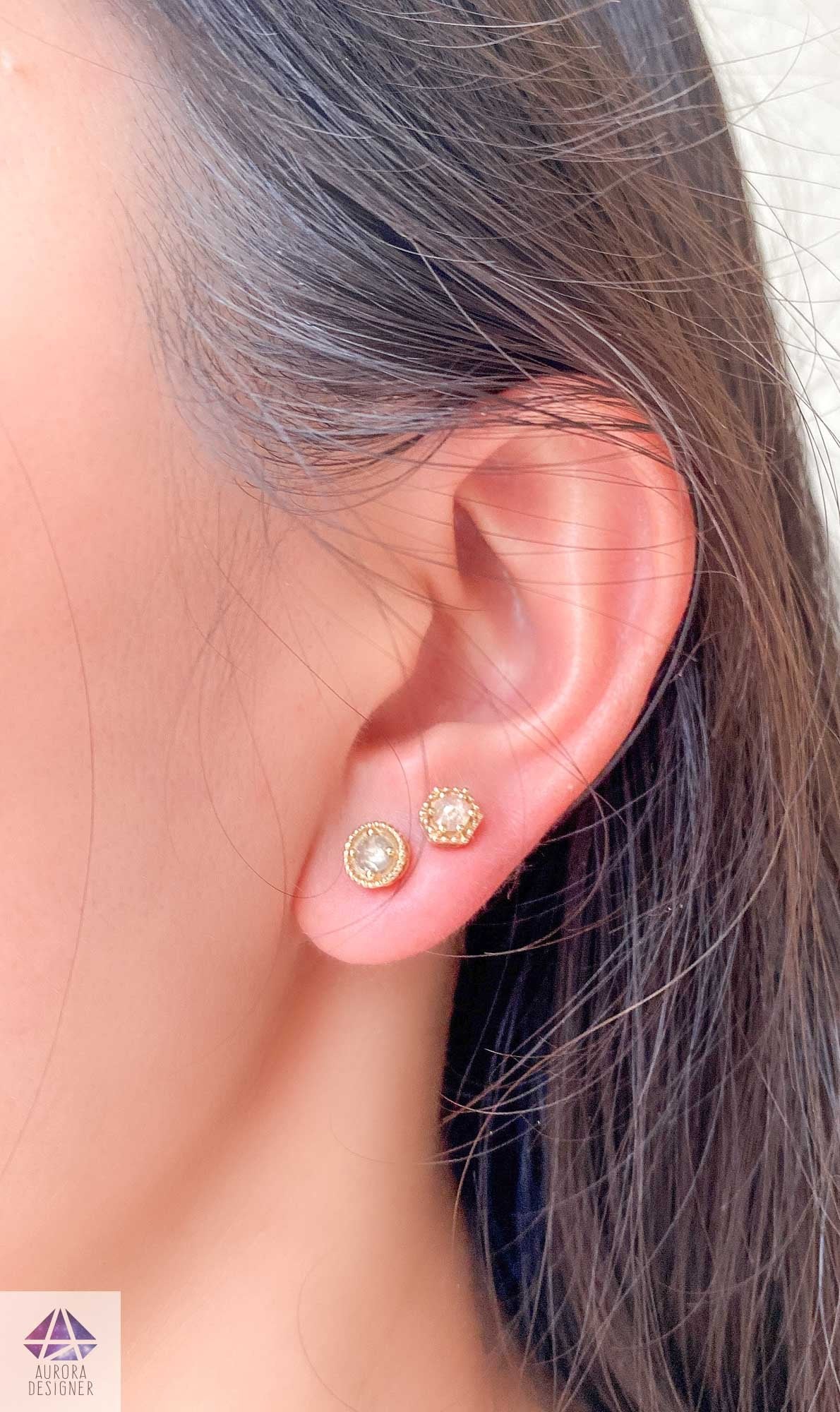 Diamond outlet upper earring