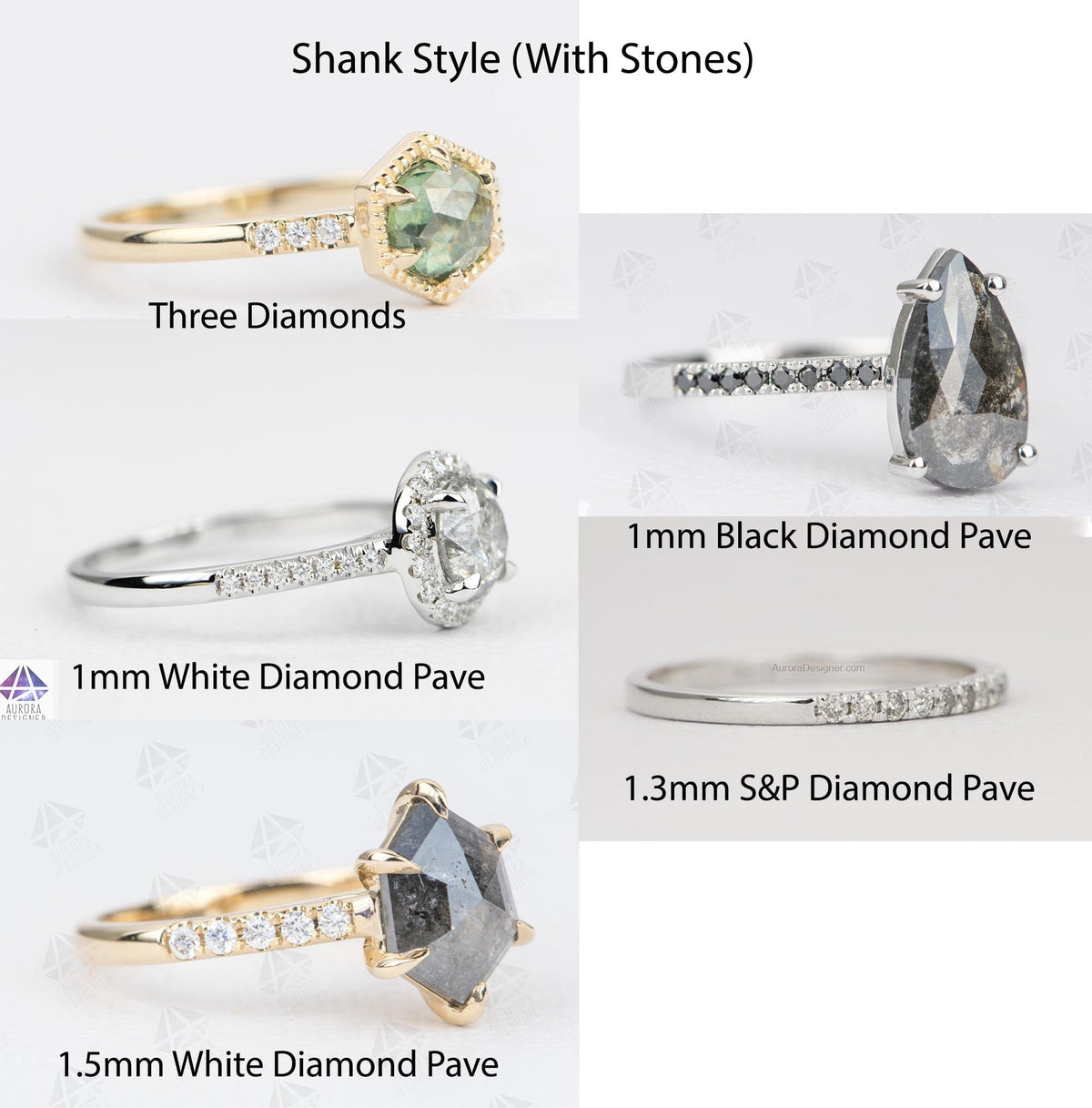 Custom Listing for Isaiah*** Custom Diamond Engagement Ring with Trio and Baguette Diamond Sides Aurora Designer