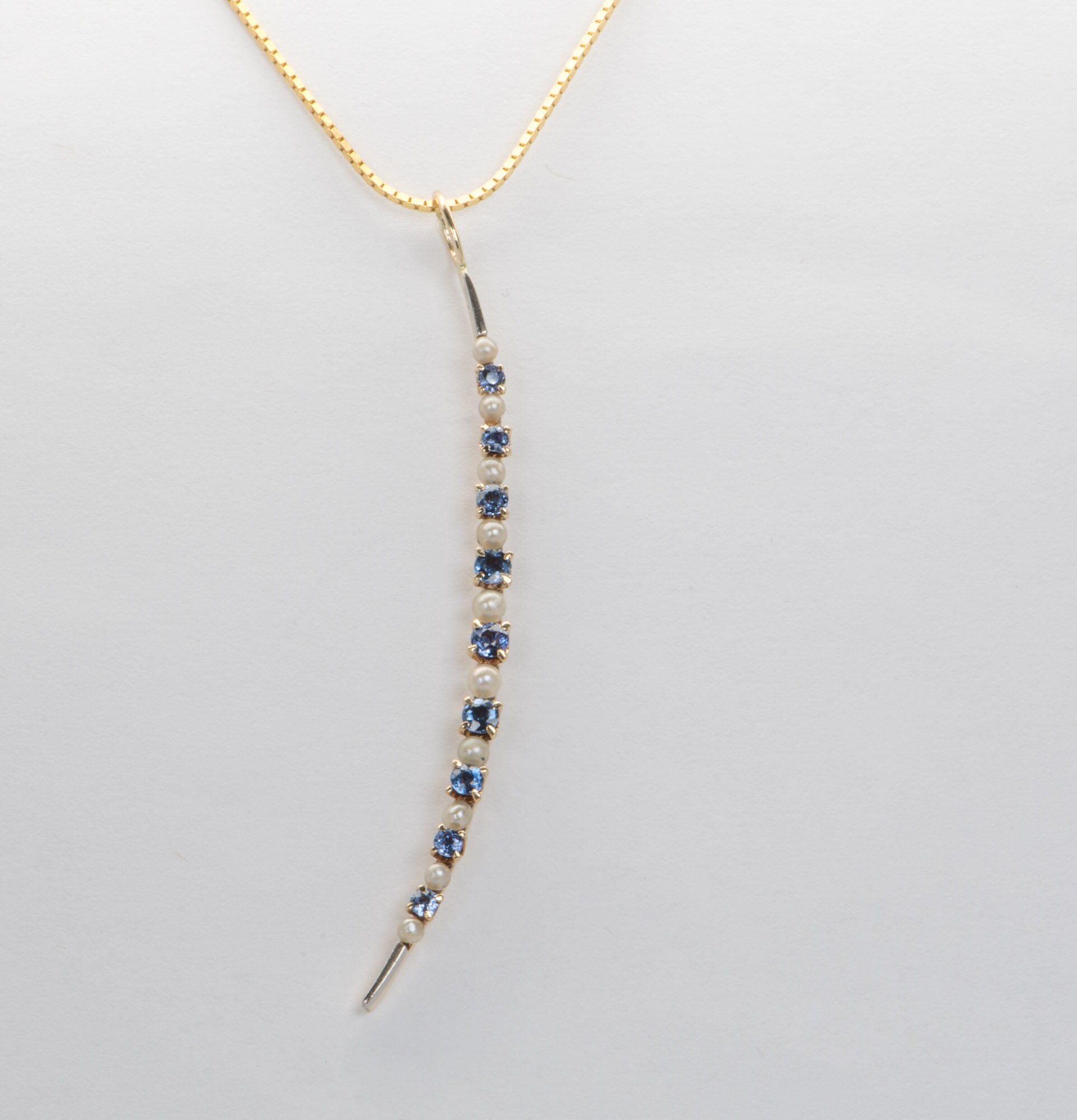 Antique crescent top moon necklace